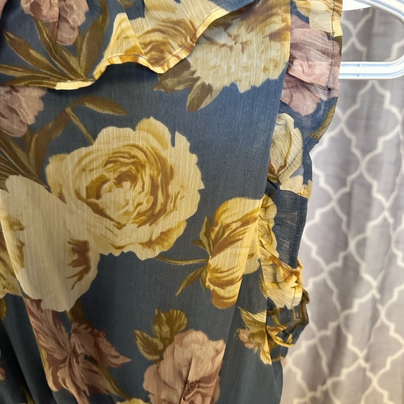 Gilli Blue Floral Dress with Ruffles - Picture 6 of 10